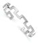 Sterling Silver 925 Cuff Bangle with Rhodium Polish Elegant Design