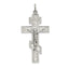 Sterling Silver 925 Orthodox Cross Pendant with Polished Platinum Finish