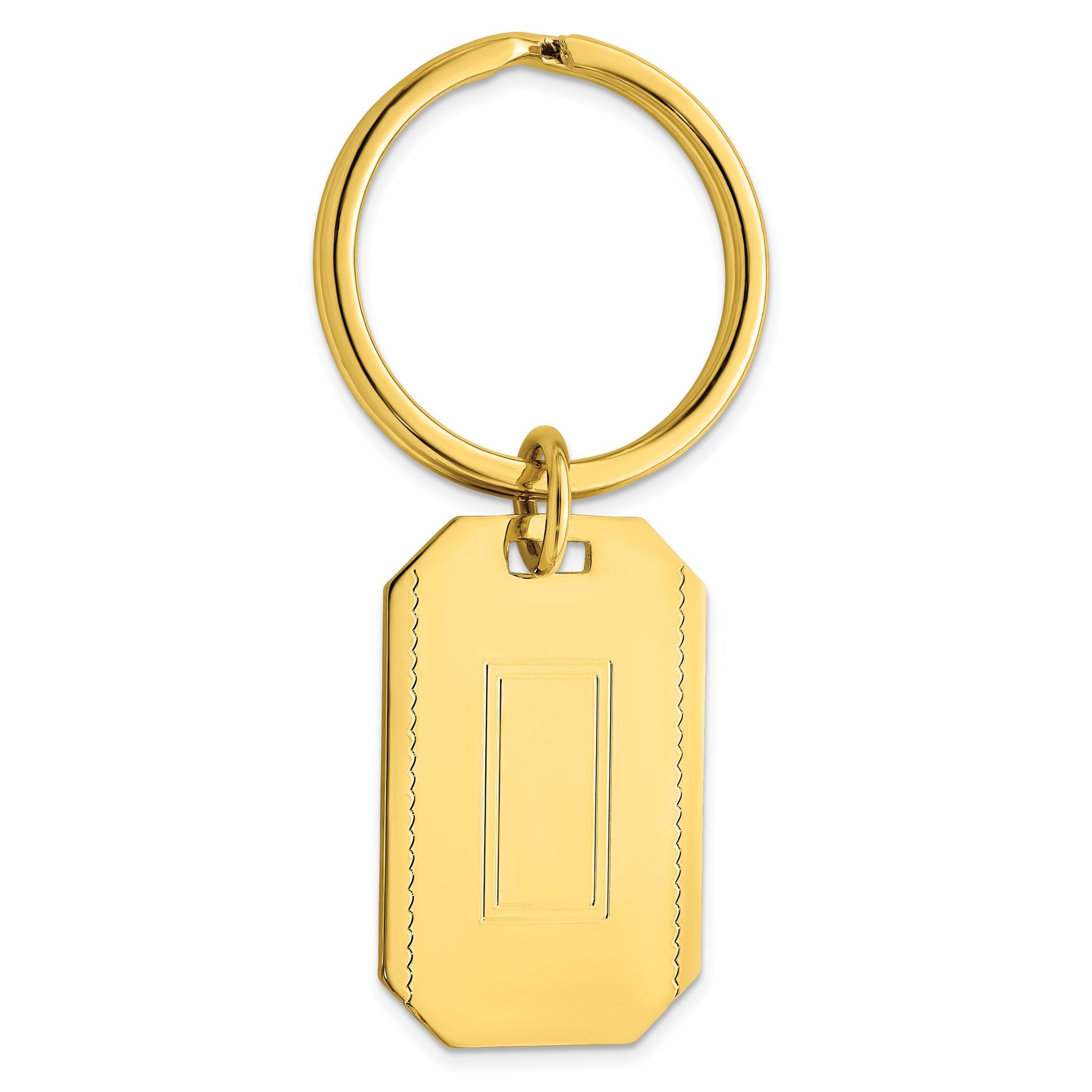 Gold-plated Kelly Waters with Engraveable Area Key Ring Main image