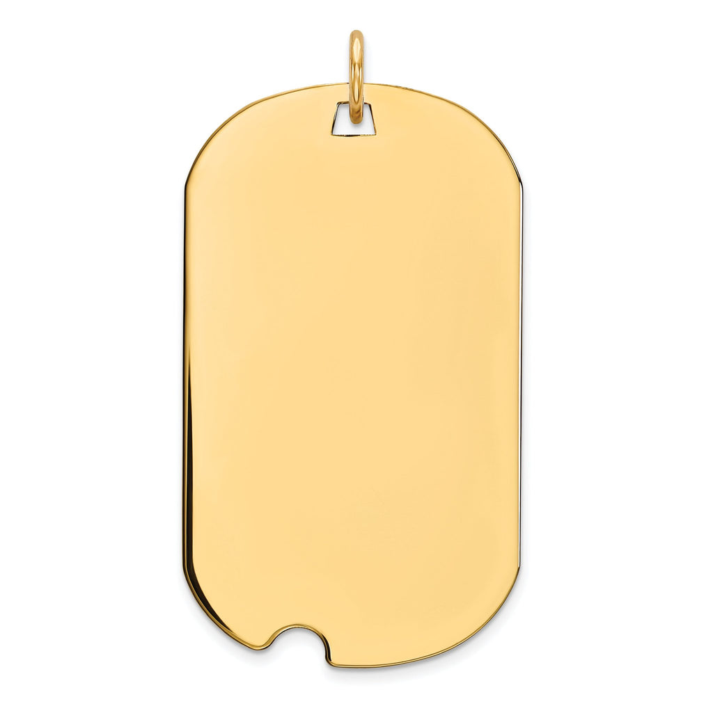 Sterling Silver GP Engraveable Dog Tag Disc Charm