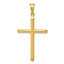 14K Gold Hollow 3D Cross Pendant with Elegant Design  56mm