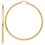 14k Polished 2.25x70mm Round Tube Hoop Earrings