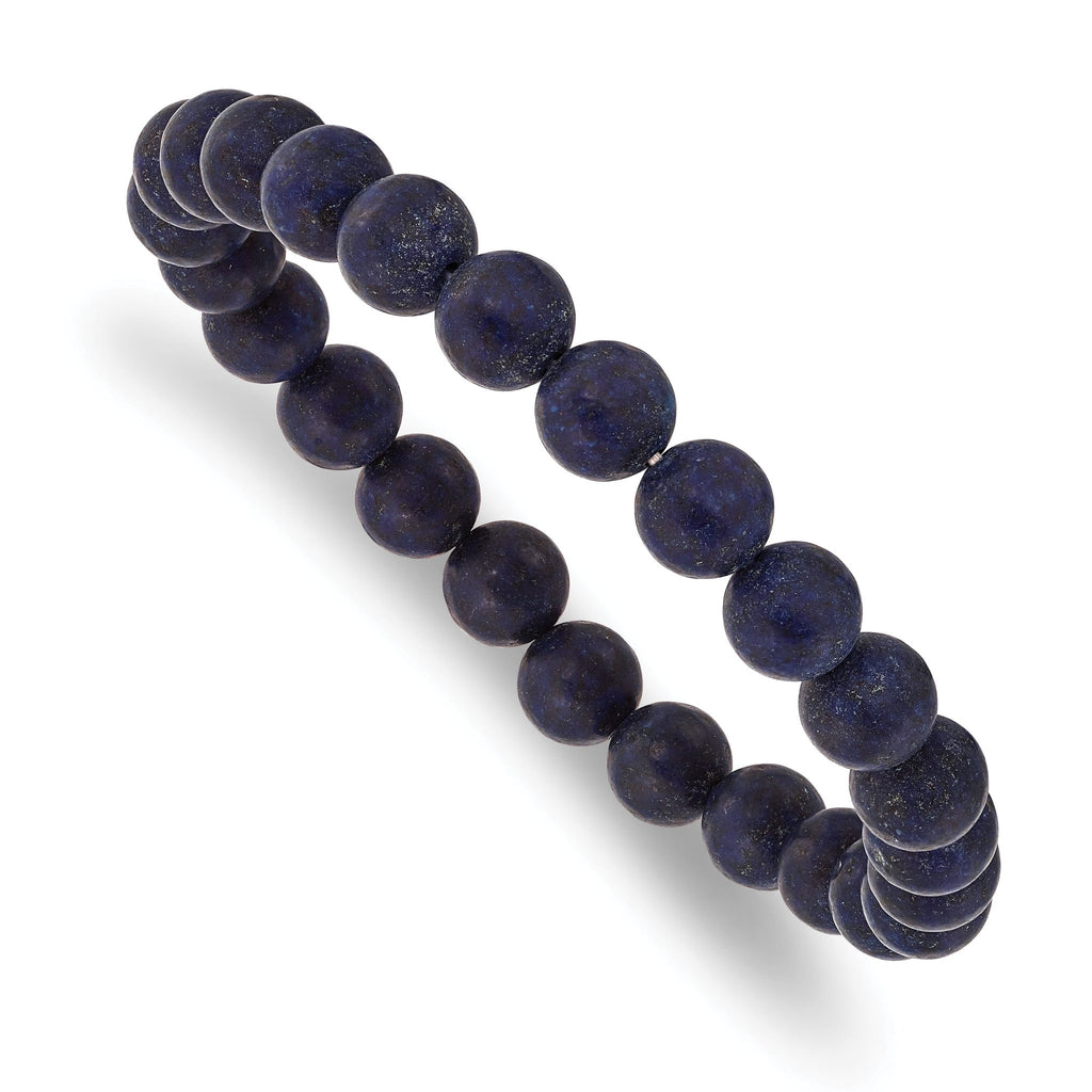 8mm Lapis Agate Beaded Stretch Bracelet