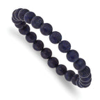 8mm Lapis Agate Beaded Stretch Bracelet