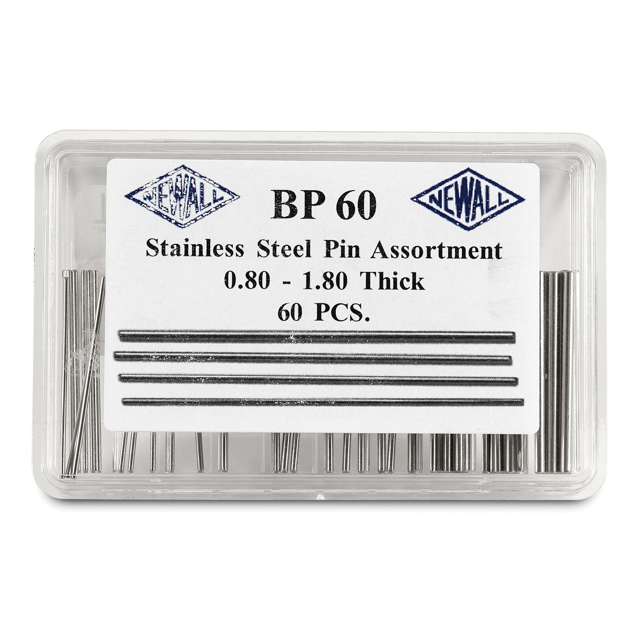 60-piece Stainless Steel Pin Assortment