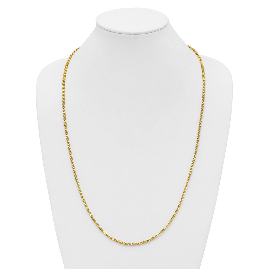 14K 7 inch 2.3mm Franco with Lobster Clasp Bracelet
