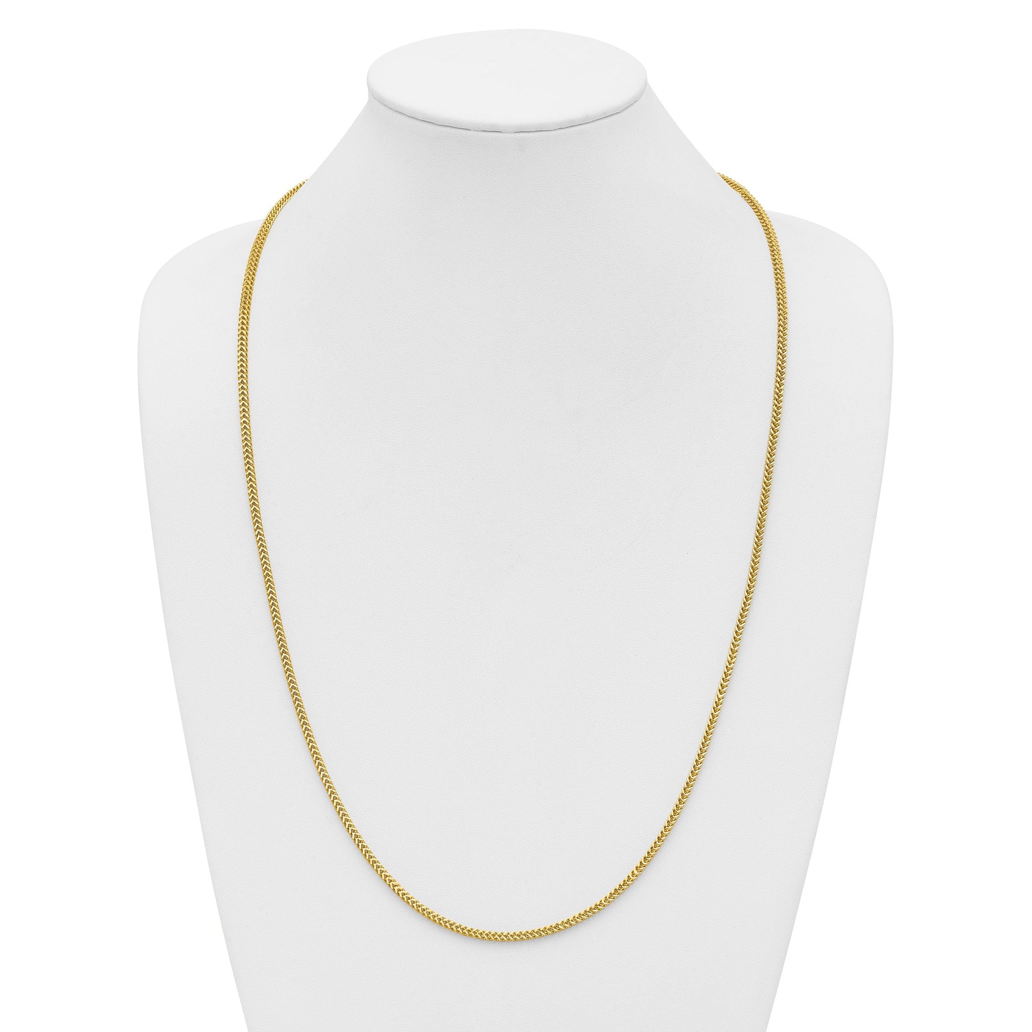 14K 7 inch 2.3mm Franco with Lobster Clasp Bracelet