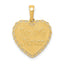 14K Gold Reversible Sister-Friends Forever Pendant Casted Solid Design