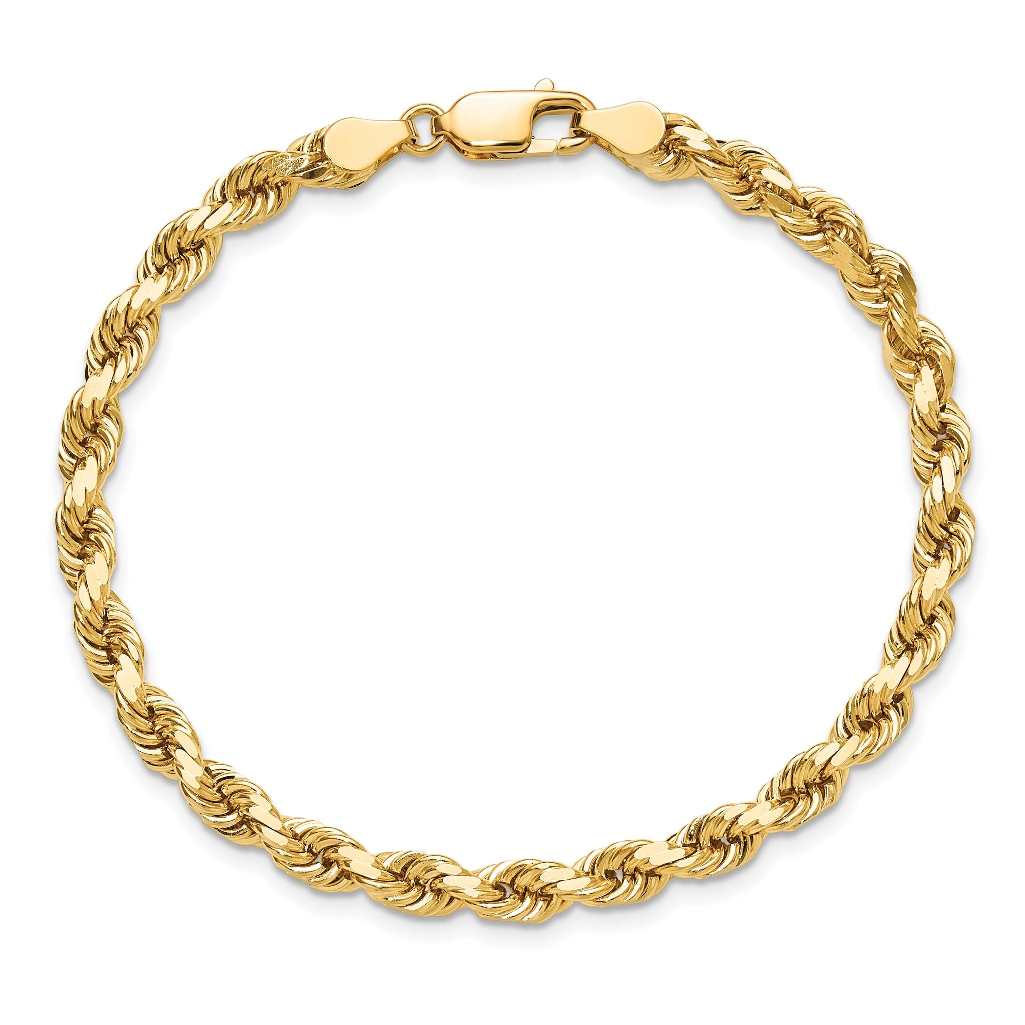 10k 4.5mm Diamond-Cut Rope Chain