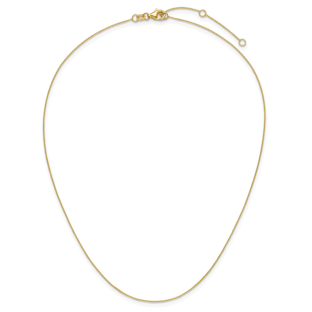 Adjustable Round Cable Chain in 14K Yellow Gold