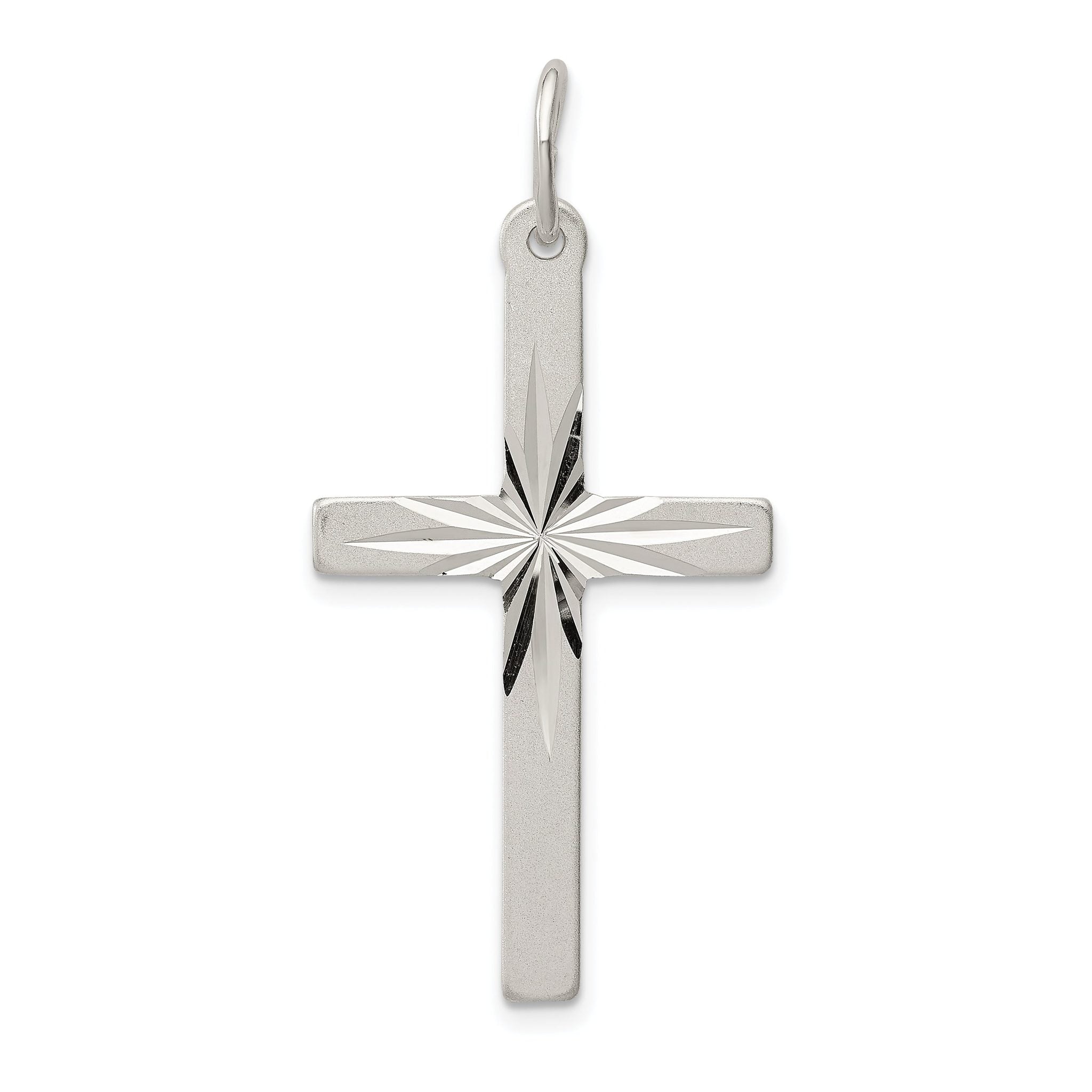 Sterling Silver 925 Cross Pendant with Anti-tarnish Solid Design