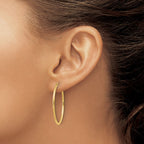 14k 1.2mm Polished Round Endless Hoop Earrings