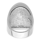 Sterling Silver Rhodium-plated Radiant Essence Ring