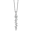 Cheryl M Sterling Silver Rhodium-plated Polished Fancy Multi-cut CZ with 2 Inch Extension Necklace