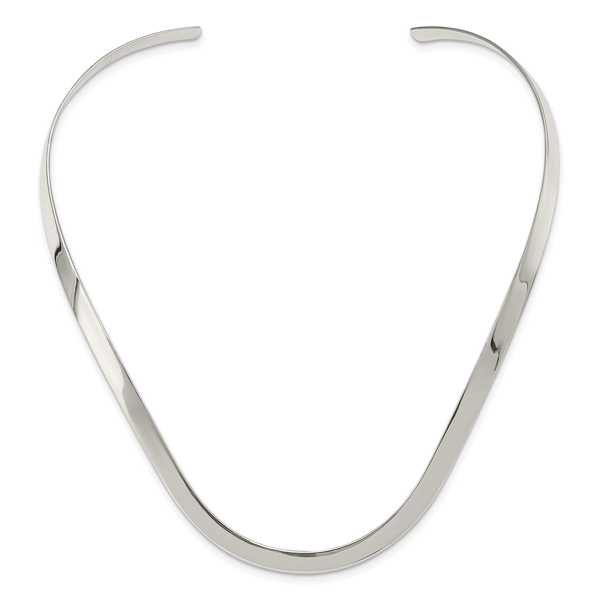 Sterling Silver 5mm Polished Neck Collar Secondary image