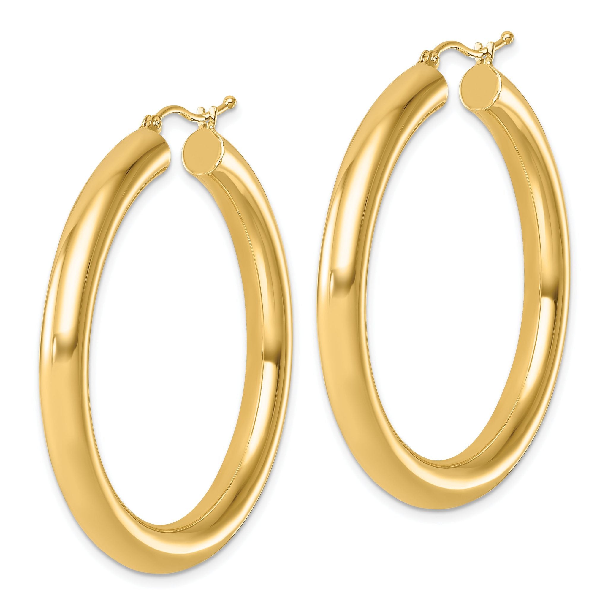 14k Polished 5mm Polished Hoop Earrings