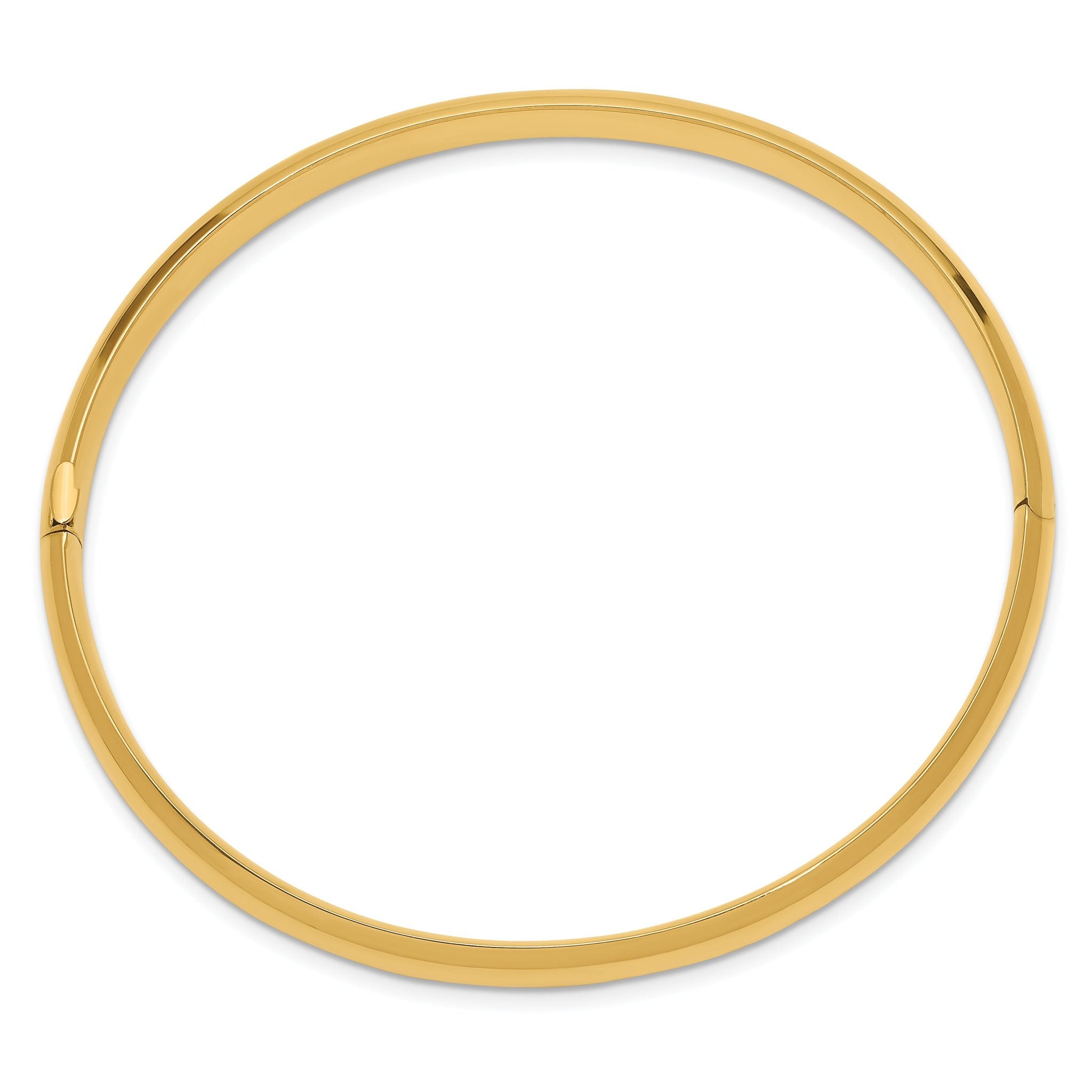 14k 4/16 High Polished Hinged Bangle Bracelet Secondary image