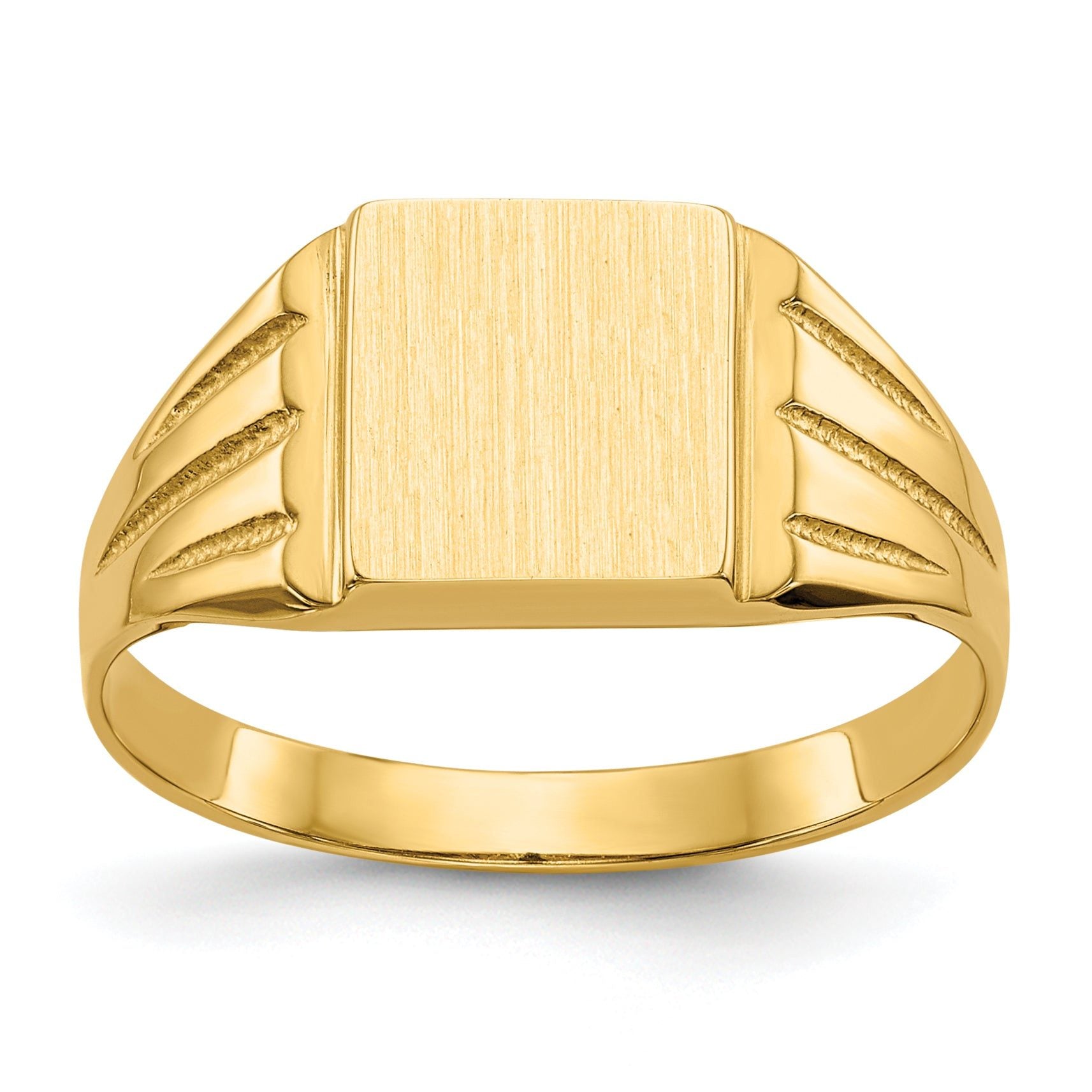 14k 9.0x8.0mm Open Back Signet Ring Main image