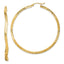 Sterling Silver Gold-plated Diamond Cut 2mm Wavy Hoop Earrings