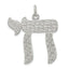 Sterling Silver 925 Chai Pendant with Polished Palladium Finish
