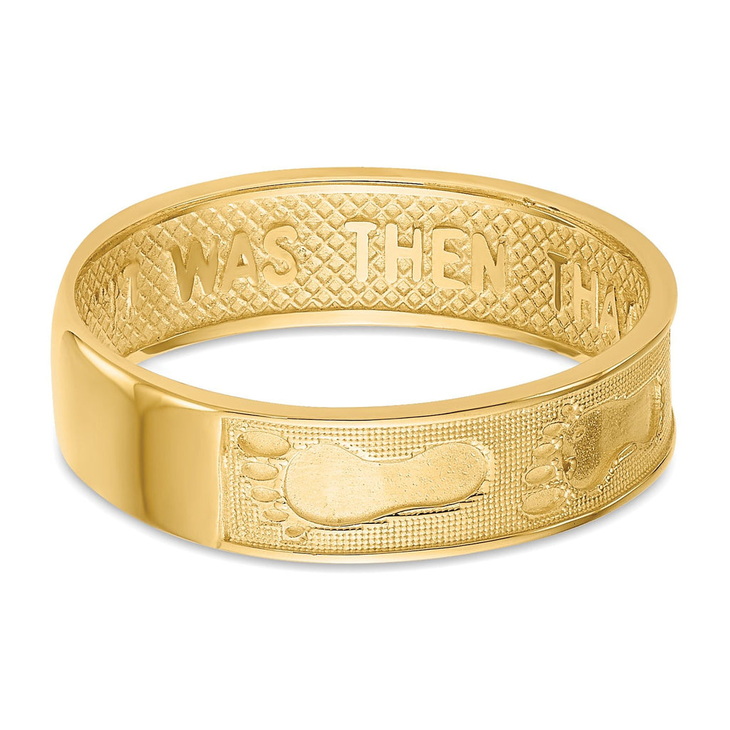 14K Footprints In The Sand Ring
