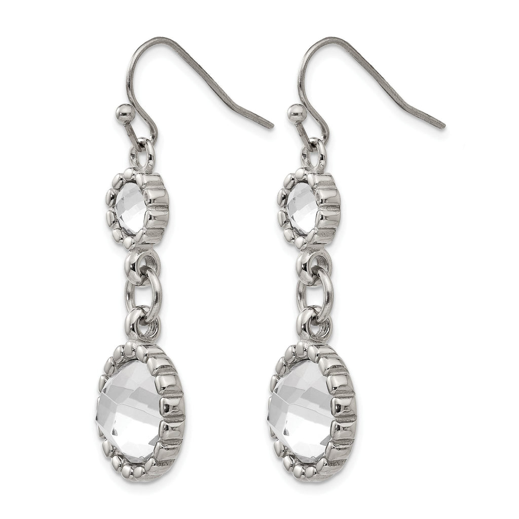 Stainless Steel Polished Drop Dangle Earrings for Women