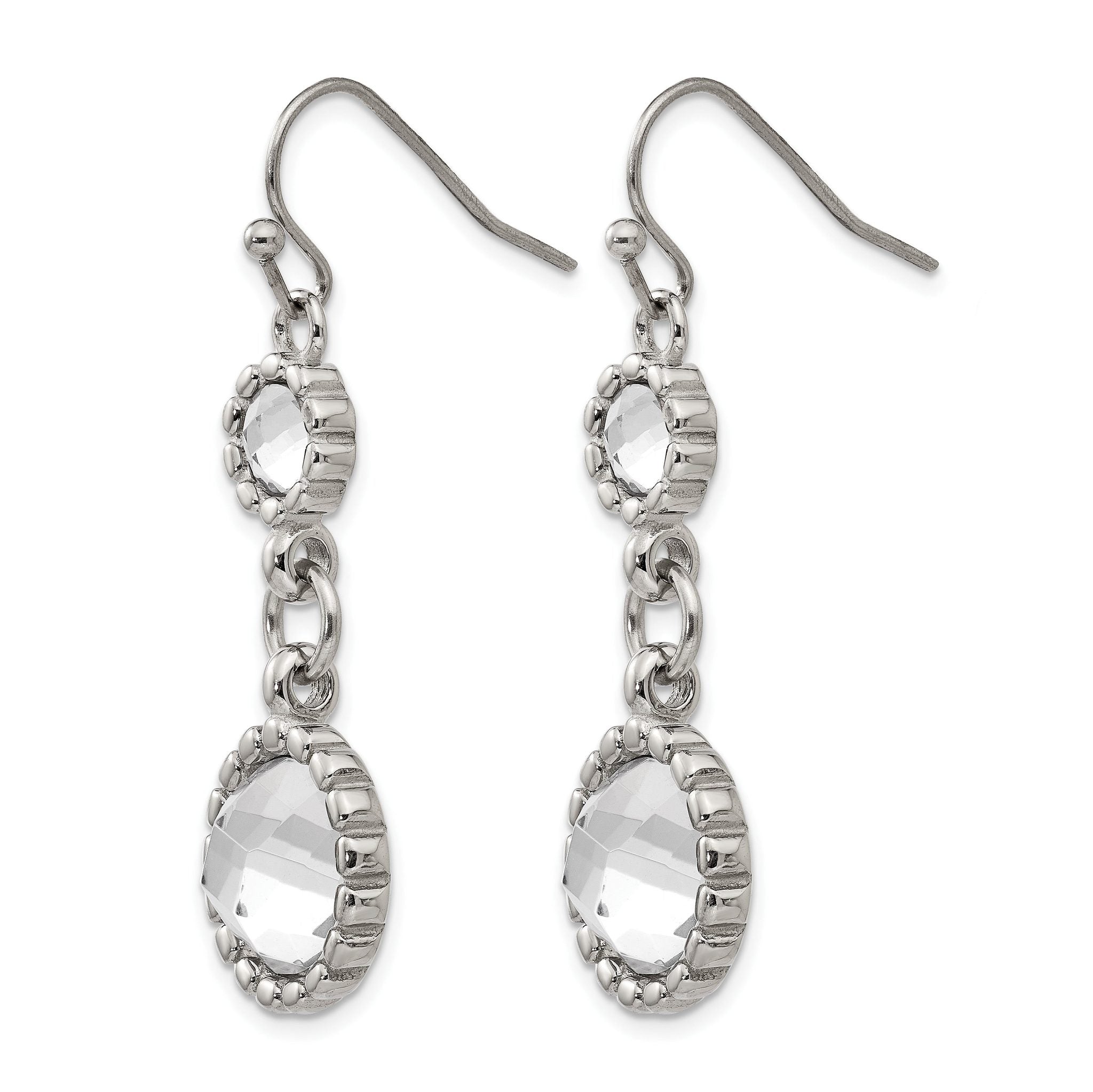 Stainless Steel Polished Drop Dangle Earrings for Women