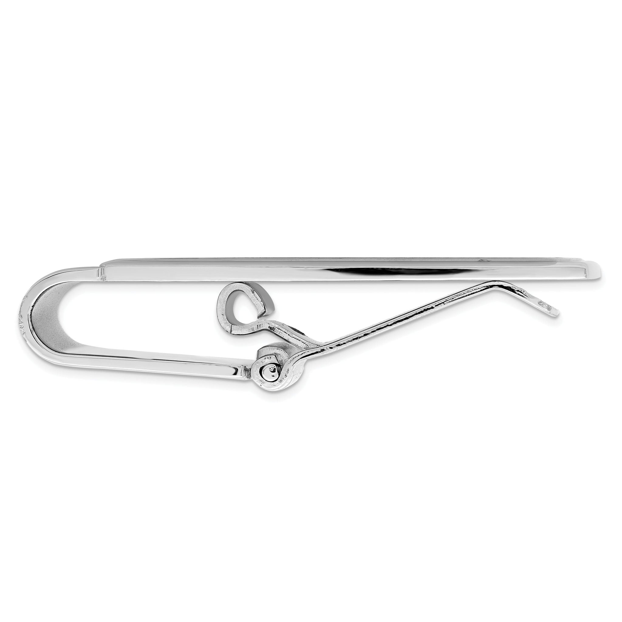 Rhodium-plated Kelly Waters Fish in Net Hinged Money Clip Secondary image
