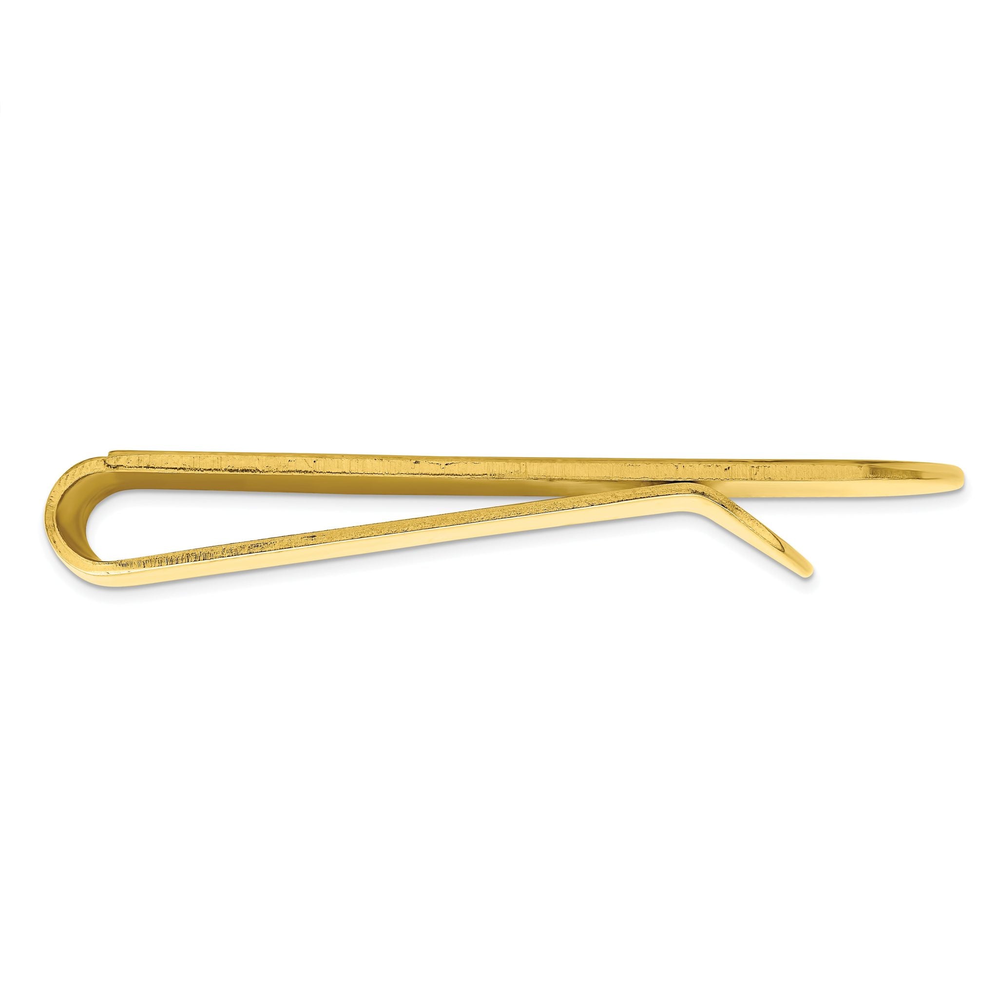 Gold-plated Kelly Waters Etched Lines Money Clip with Engravable Area Secondary image