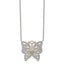 Shey Couture Sterling Silver and 14K Gold Diamond Butterfly Necklace