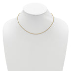 Sterling Silver Gold-plated 1.5mm Spiga 1in+1in Adjustable Chain