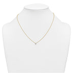 14k 1/4 carat Lab Grown Diamond VS+ F+ Cushion Complete 18 inch Four Prong Pendant Necklace