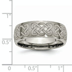 Titanium Celtic Laser Designed Unisex Engravable Wedding Band
