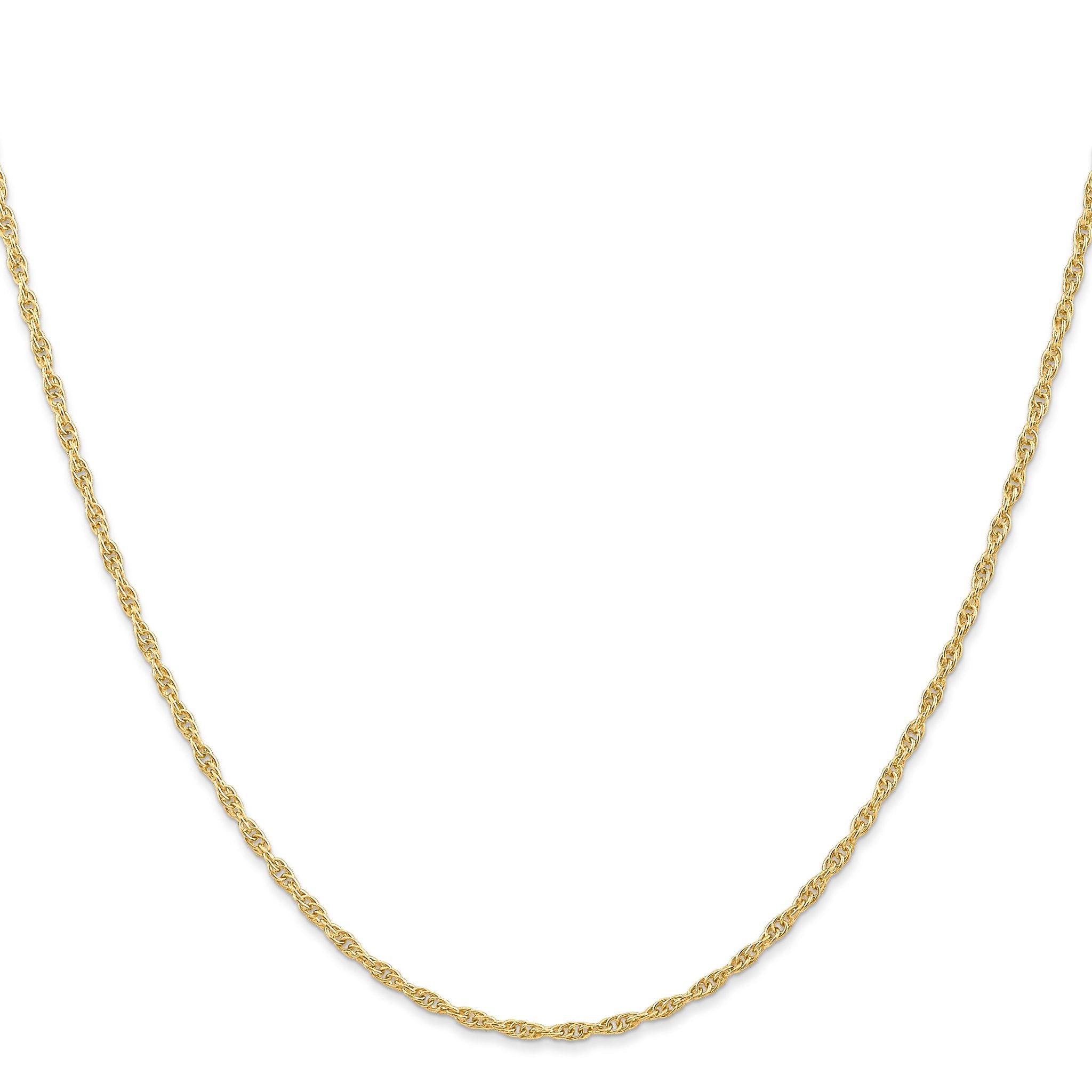 14K 16 inch Carded 1.55mm Cable Rope with Spring Ring Clasp Chain Secondary image