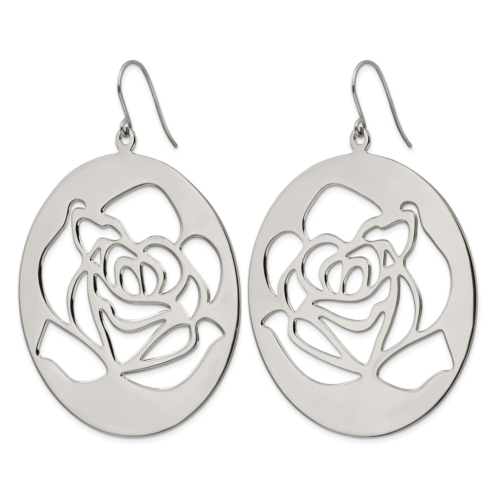 Stainless Steel Polished Drop Dangle Earrings for Women