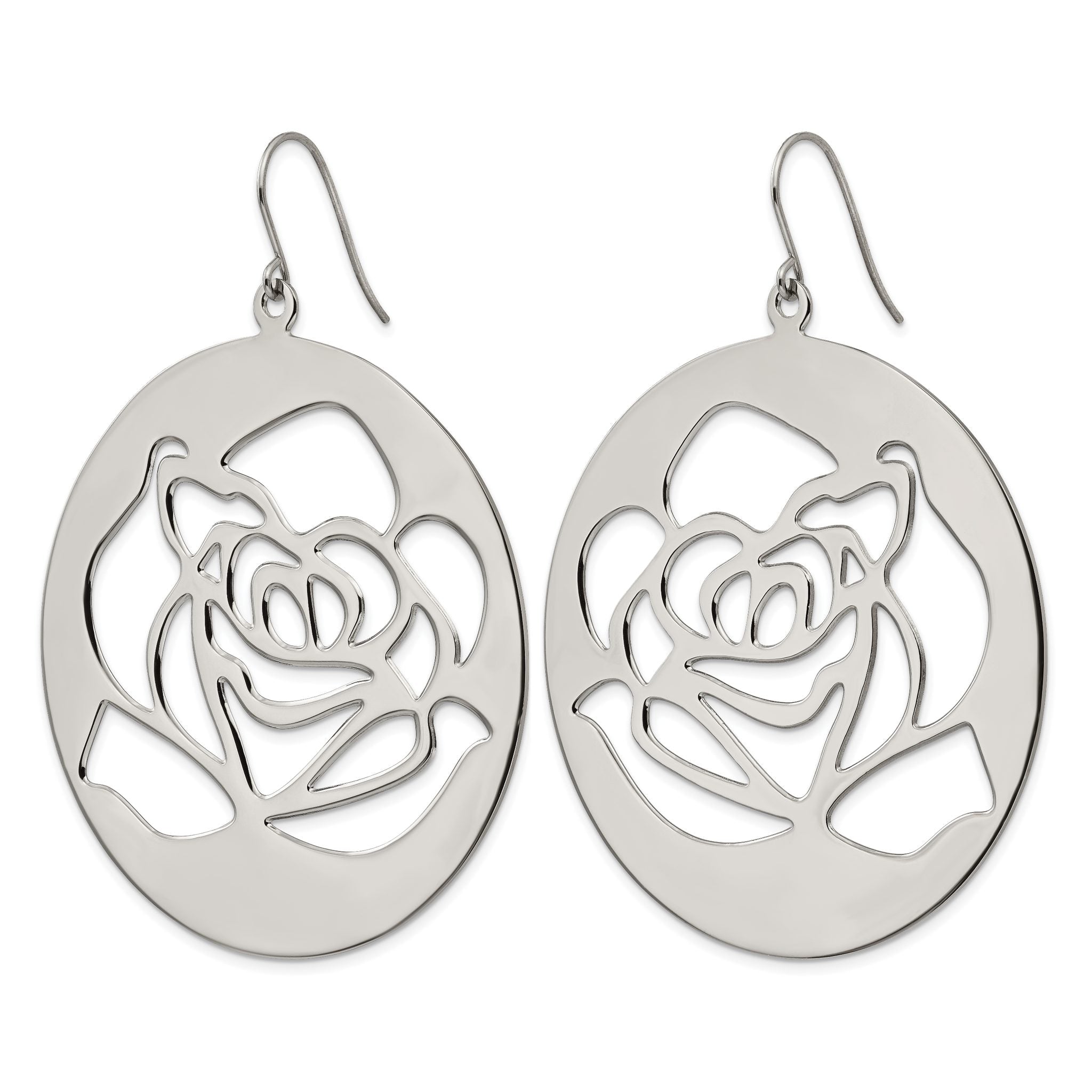 Stainless Steel Polished Drop Dangle Earrings for Women
