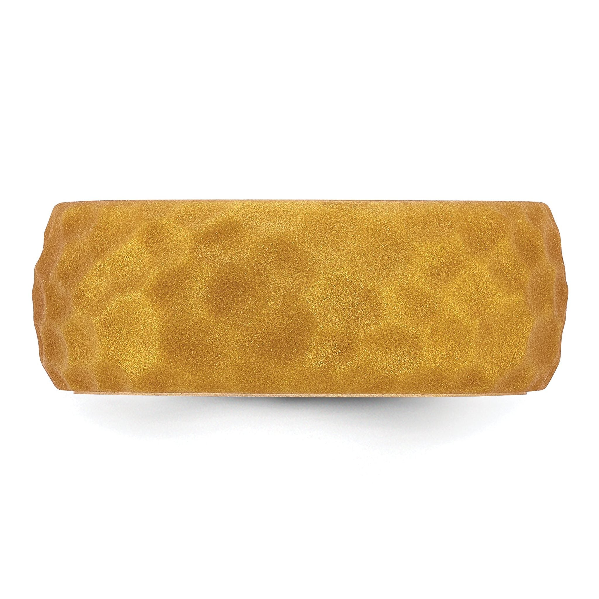 Hammered Wedding Band in Metallic Gold Silicone, 8.5mm