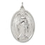 Sterling Silver 925 Miraculous Medal Pendant with Polished Palladium Finish