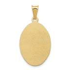 14K Gold Lady of Guadalupe Pendant with Rhodium Accents and Diamond-Cut Finish