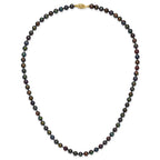 14k 5-6mm Black Near-Round Freshwater Cultured Pearl 7.5 inch Bracelet