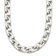 Sophia Jewelers Men's Polished Stainless Steel 24 Square Link Necklace