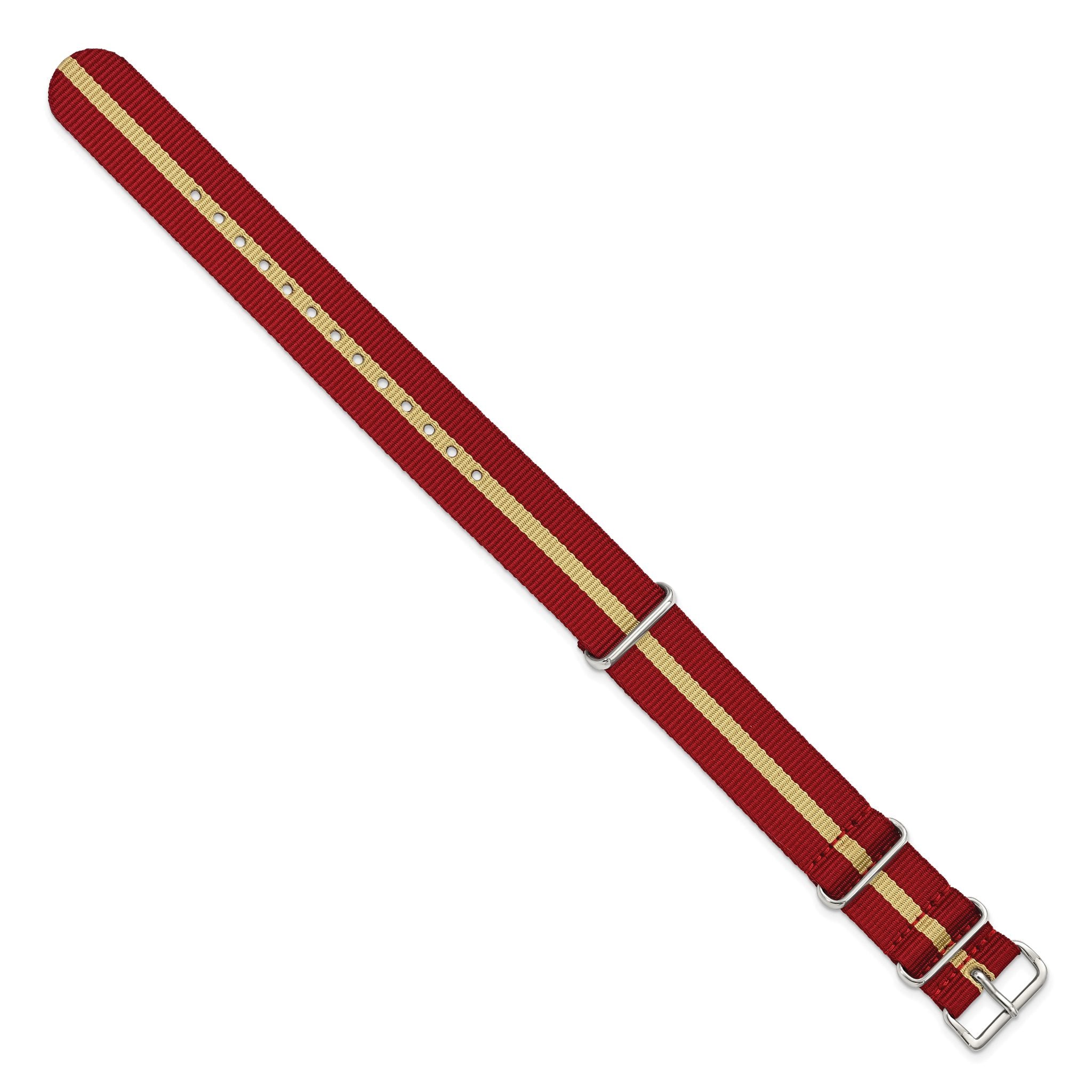 Military Ballistic Watch Band in Red & Tan G10 Nylon, 20mm Secondary image