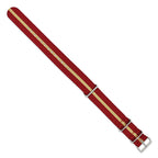 Military Ballistic Watch Band in Red & Tan G10 Nylon, 20mm