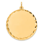 Engravable Round Disc Charm in Gold-Plated Sterling Silver - Sophia Jewelers