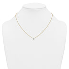 14k 1/4 carat Lab Grown Diamond VS+ F+ Princess Complete 18 inch Four Prong Pendant Necklace