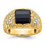 14k Men's Onyx and Lab Grown VS/SI FGH Dia Complete Nugget Ring
