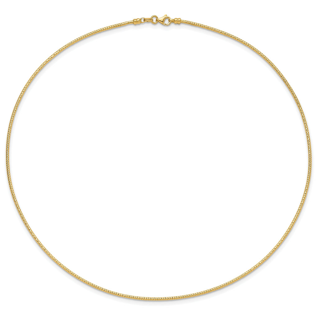 14K 1.5mm D/C Neckwire Necklace
