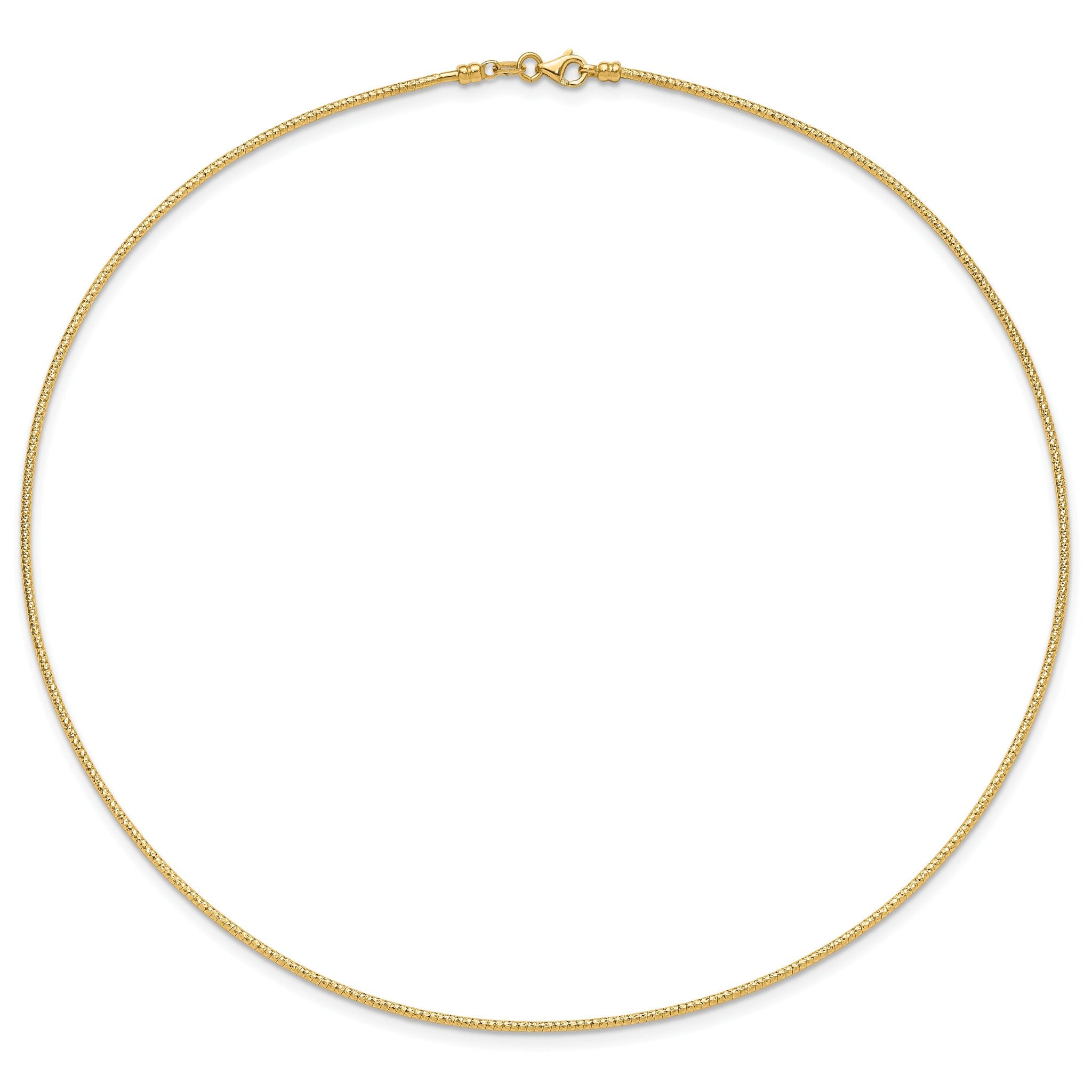 14K 1.5mm D/C Neckwire Necklace