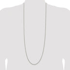 Round Box Chain Necklace in Sterling Silver, 1.75mm