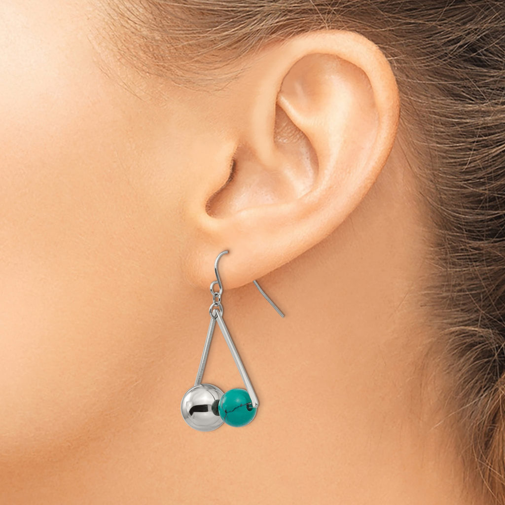 Stainless Steel Polished Drop Dangle Earrings for Women